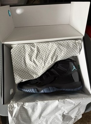 Air Jordan 11 Retro Gamma Blue, Black/Maize, Size 10.5