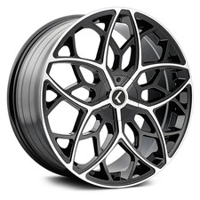 Kraze 184 RICOCHET Wheels 22x8.5 (38, 5x120.65, 74.1) Black Rims Set of 4