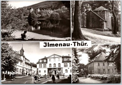 Views of Ilmenau Thuringia Germany Including Lake and Historic Antique Postcard