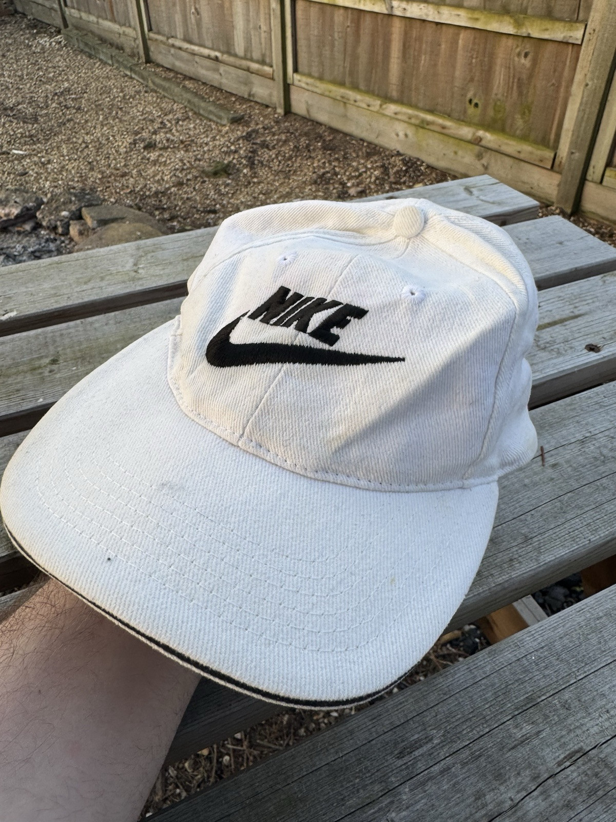 Vintage 90’s Nike white baseball cap hat image 2