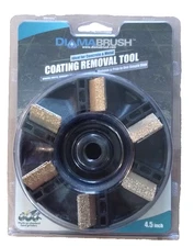 DiamaBrush 4.5" Coating Removal Tool Grinder Attatchment 5/8"-11 Arbor