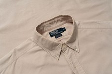 Men Polo Ralph Lauren Shirt Beige Cotton 44 / XXL