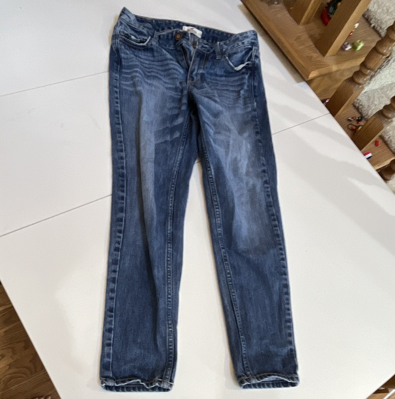 Holister Women's Blue Medium Wash Jeans Slim Fit Mid Rise Denim 5-Pocket size 0