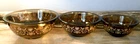 New ListingSet of 3 Pyrex Nesting Mixing Bowls Brown / Amber Friendship Pattern
