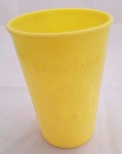Vintage Yellow Gerber Products Baby Face Infant CUP Plastic USA 1950s-1960s