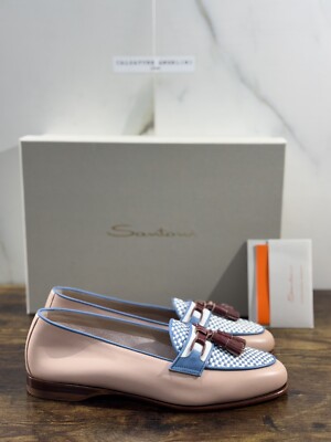 Santoni Mocassino Donna Pelle  Cipria Nappine  Casual Loafer Santoni 39.5