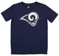 OuterStuff NFL Youth Boys Los Angeles Rams Ex Machina Dri-Tek Short Sleeve Tee