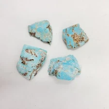 Lot of 4 Rough Pieces of Kingman Turquoise 52.8g