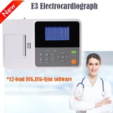 Nouvel électrocardiographe à 12 dérivations ECG ECG numérique à 3 canaux