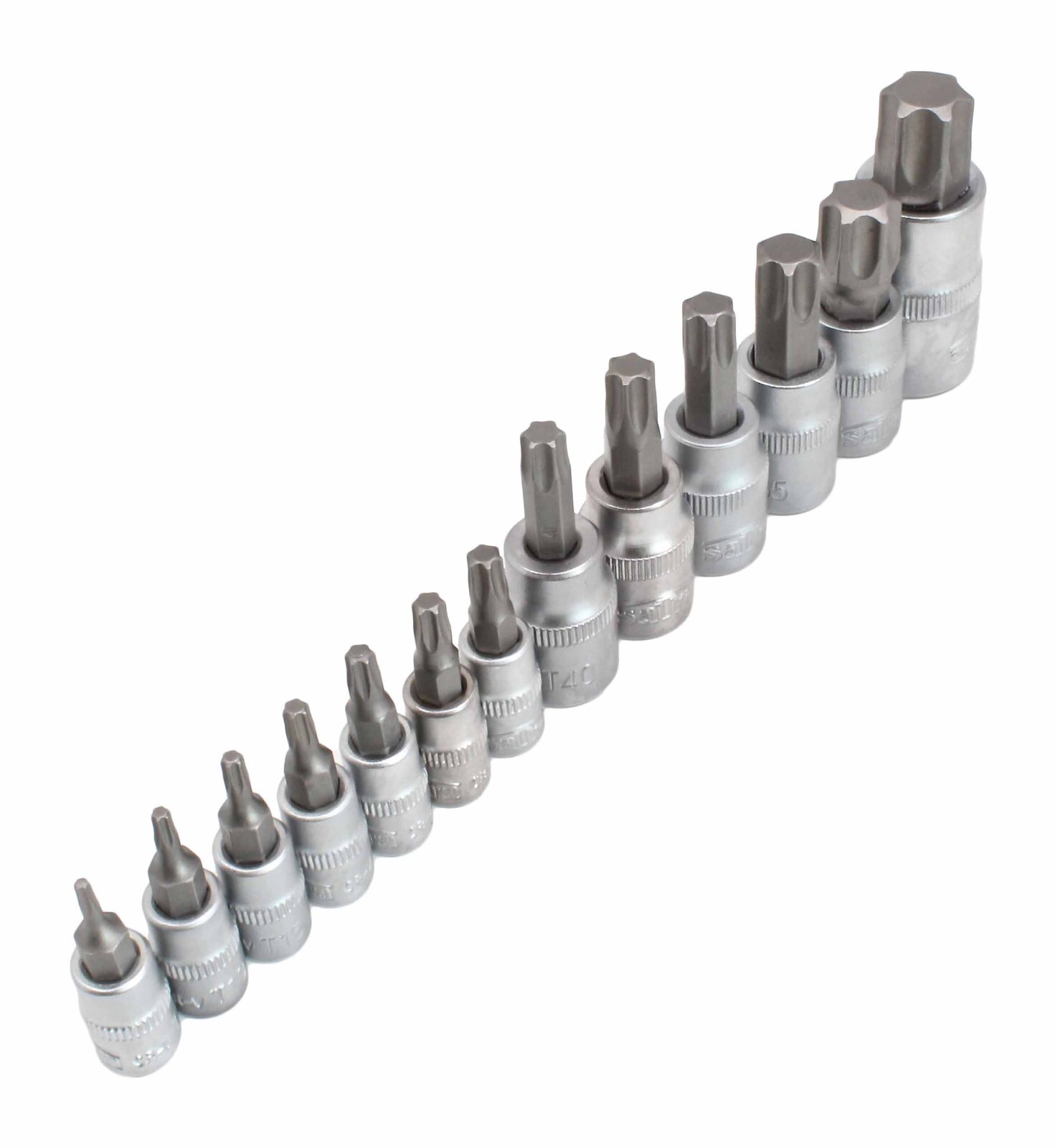 Set Chiavi a Bussola Torx 13 Pezzi Torx Interno 1/4", 3/8", 1/2" Bit Dado T8-70 - Miniatura 3