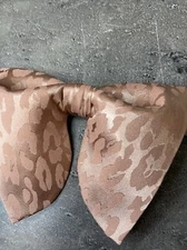 Oversized Leopard Bow tie Vintage style 70s Animal Print Wedding Prom Gift