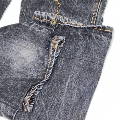Nudie Jeans Slim Jim Low Rise NJ1046 Men's Sz 32 x 34 Black Denim