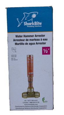 SharkBite 1/2 in. Push-to-Connect Brass Residential Water Hammer Arrestor Tee
