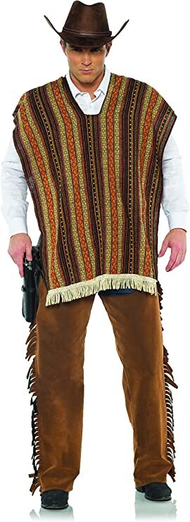 Poncho Mexicano Infantil Con Banda De Western – Disfraz De Colores Para Niños Y Niñas Hasta 12 Años, ¡fiesta Asegurada!