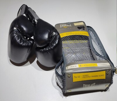 Everlast Pro Style Training Gloves Black 12oz | eBay