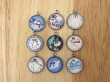 Frosty Charms, Winter Charms, Christmas Charm Pendants