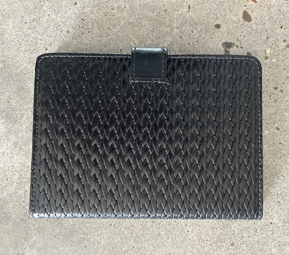 Álbum de fotos Raika Brag Book cuero negro trenzado cesta tejido 4x6" nuevo sin caja Foto 2 de 4