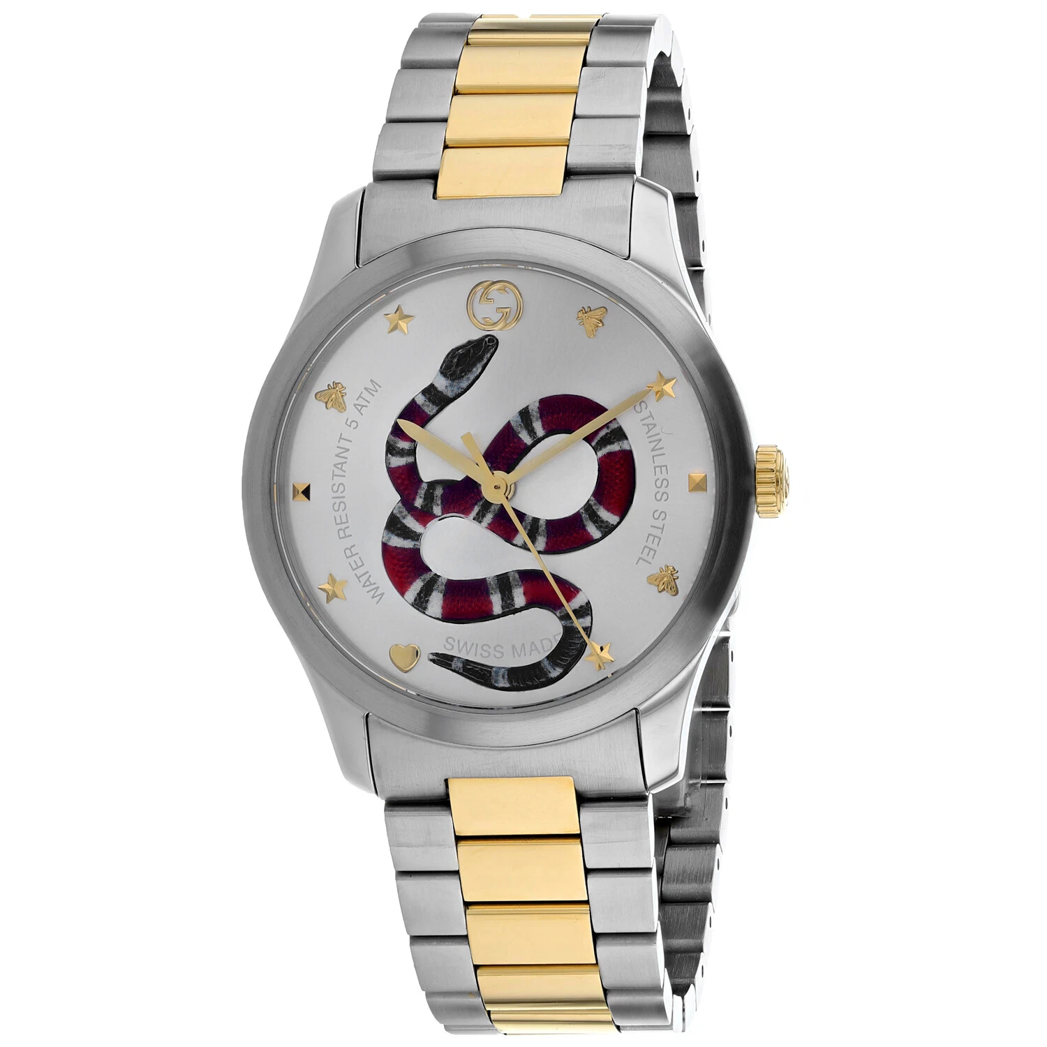 Montre à cadran argent intemporel unisexe Gucci   YA1264075