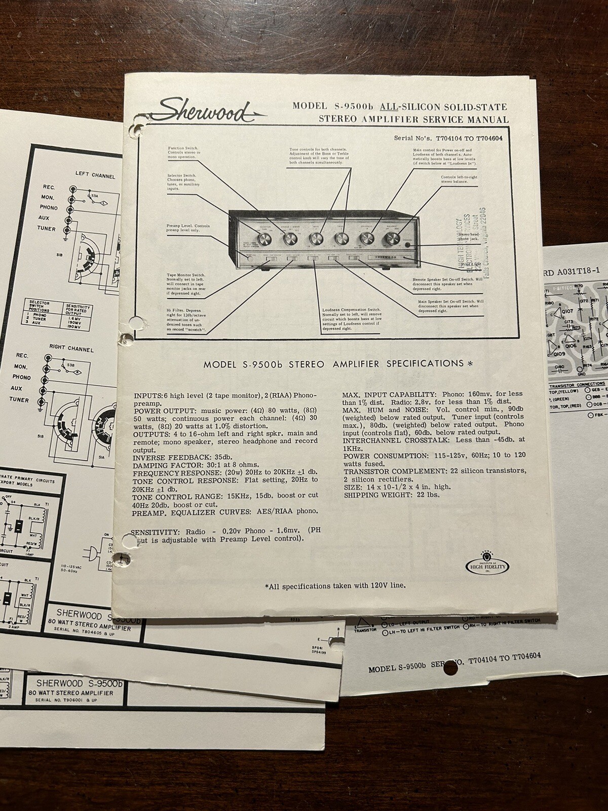Sherwood S-9500B vintage audio equipment - eBay listing photo 3