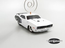 1971 '71 Plymouth Cuda White Car Rare Christmas Tree Ornament Diecast