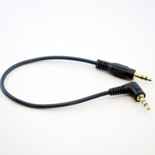 4pcs 25cm Gold Right Angle 3.5mm Stereo Male to Male M/M Audio Extension Cable