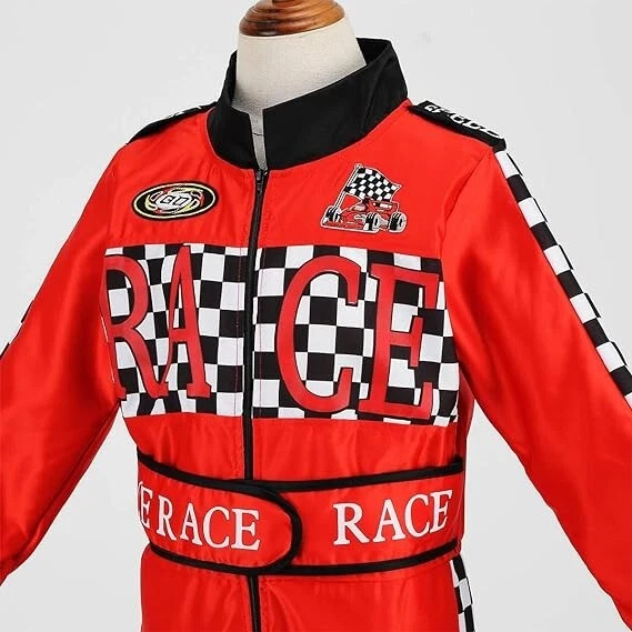 DISFRAZ DE TRAJE DE CARRERAS F-1 PARA NIÑOS con NOMBRE/NÚMERO PERSONALIZADO EN SUBLIMACIÓN DIGITAL Foto 2 de 4