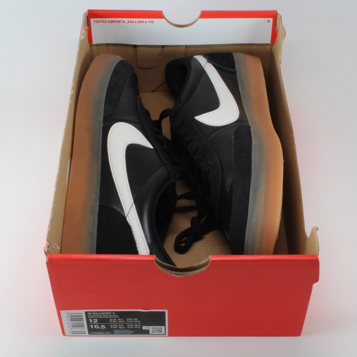 Nike Killshot 2 'Black Sail Gum' FZ5630-001 Men's Size 10.5