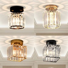 Modern LED Crystal Ceiling Light Chandelier Living Room Hallway Pendant Lamp UK