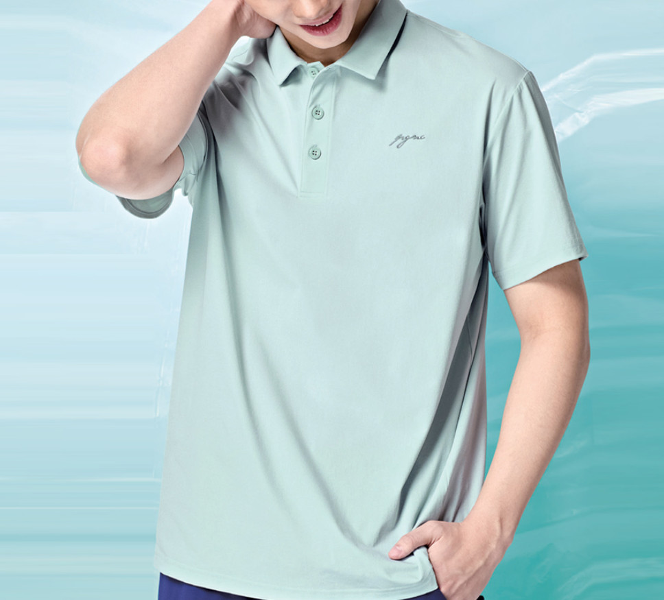 Мужские футболки-поло для бадминтона PGNC 25S/S, спортивная одежда, повседневная футболка Mint EST-334