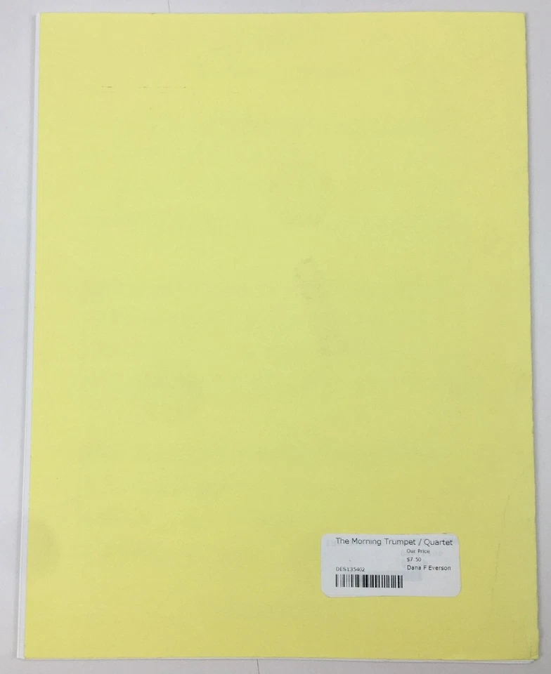 Morning Trumpet Sacred Instrumental Music Quartet Sheet Music by Dana F Everson - Image 4 of 4