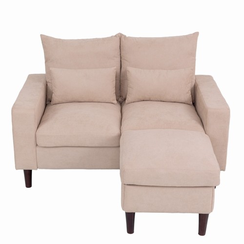 Modern L-Shaped Corner Sofa 2 3 Seater Armchair Couch With Footstool - Picture 50 of 411