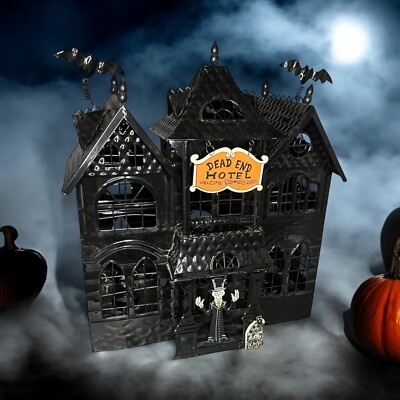 Yankee Candle BONEY BUNCH Halloween DEAD END HOTEL Haunted Tea Light Holder 2014