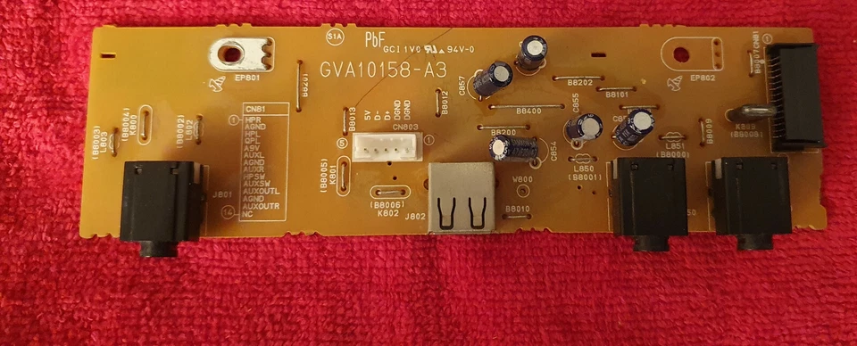 PLACA ENTRADA AUXILIAR GVA10158-A3 USB CADENA MÚSICA JVC  UX-G48 Pbf Gci1V0 94V- - Immagine 3 di 4