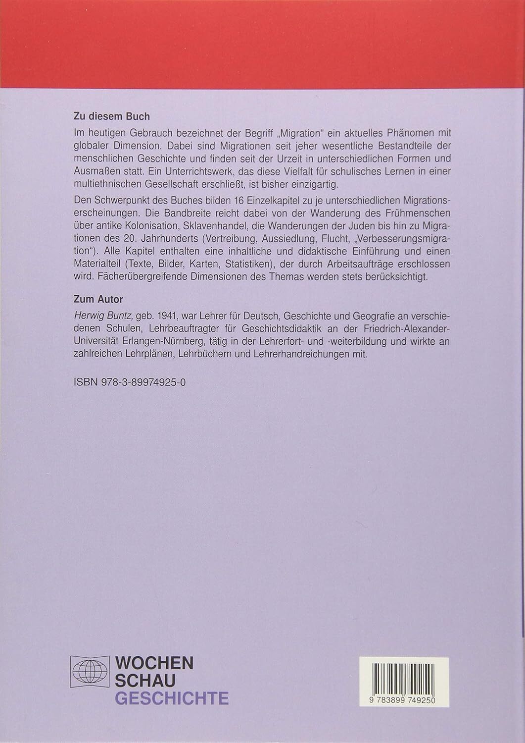 Thumbnail - Herwig Buntz Migration In Der Geschichte: Ein Arbeitsbuch Für Den
