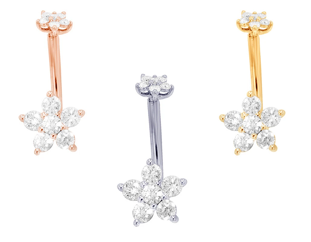 Real diamond 2024 belly ring