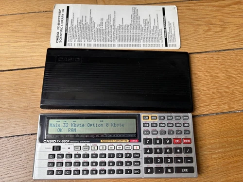 Casio FX 880P - retro computer BASIC (upgrade from FX-850P) 32 KB working great!
