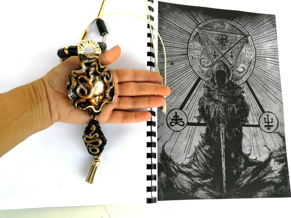 antique book occult black magic rare esoteric manuscript cabalistic qliphoth art - Image 4 of 4