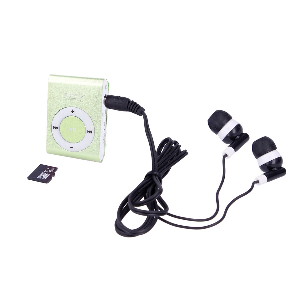 Reproductor MP3 CLIP Compatible con MicroSD de hasta 8 Gb. Color Verde vr - Imagen 3 de 4