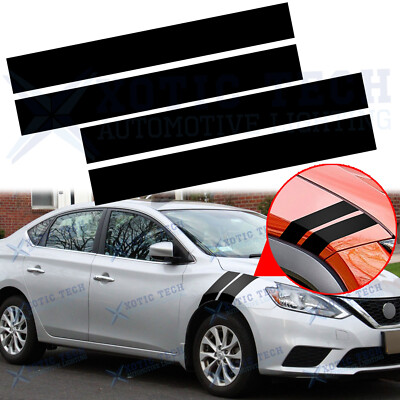 Black Pre-Cut Front Fender Stripe Decorative Sticker For Nissan Altima ...