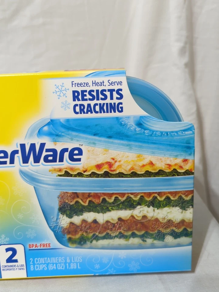 Contenedores de almacenamiento Glad Freezerware rectangulares grandes 2 contenedores con tapas  Foto 4 de 4