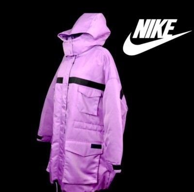 Nike City Ready Womens Down-Filled Parka Jacket Coat CZ1141-589 Purple Size M