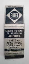 Matchbook Erie Railroad System Fast Dependable Freight and Passenger Service