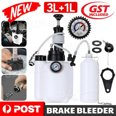 3L+1L Pressure Brake Clutch Fluid Bleeder Tool Bleeding Kit Car Bleed Oil Bottle - image 1 of 4