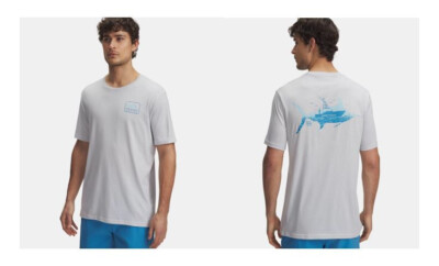 Under Armour Mens UA M Marlin boat Logo Short Sleeve Graphic T-Shirt 1390216