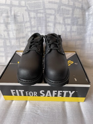 Zapatos de Seguridad Lehigh Unisex Punta Compuesta Bota de Trabajo 8.5 3E Resistente al Aceite Negro