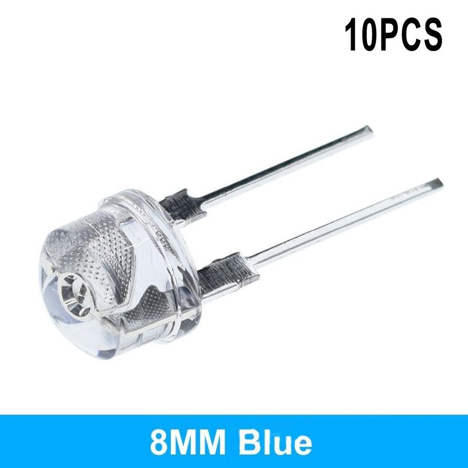 Electronic Component LED Emitting Diodes 0.5W 10PCS 8MM White/Red/Blue ...