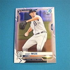 Topps 2021 Bowman Chrome Rookie Casey Mize #9 Detroit Tigers Baseball