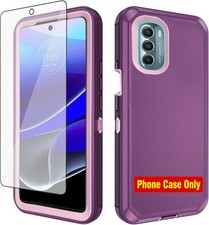 Phone Case for Motorola Moto G Stylus 5G 2022, Rugged Shockproof Purple