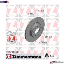 2x BRAKE DISC 230.2313.20 FOR FIAT 312A2/199B6.000 0.9L 2cyl 500L 4cyl