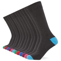 FM London Herren 12Er-Pack Smart Socken Grau/Bunt Ferse Spitze GrößE 39-46 EU
